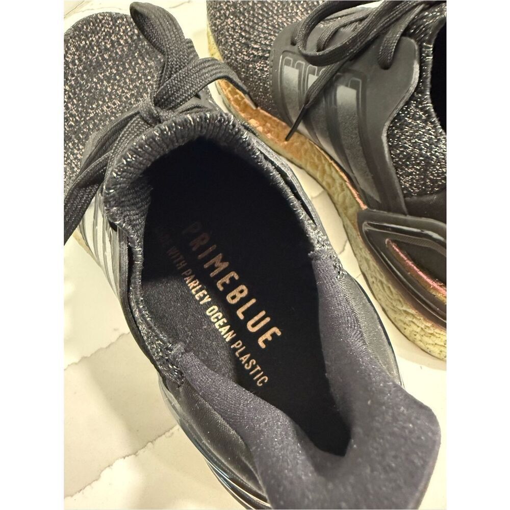 adidas Ultraboost Running Shoe in Black with Iridescent Rose-Gold Midsole - Picture 7 of 11